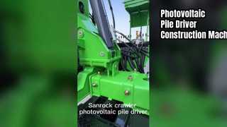 Martillador fotovoltaico Barandilla de carretera Maquinaria de construcción Plataforma de conducción de pilotes sobre orugas