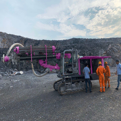 Explotación minera DTH que perfora la plataforma de perforación hidráulica de la correa eslabonada de Rig Hard Rock Borehole Integrated