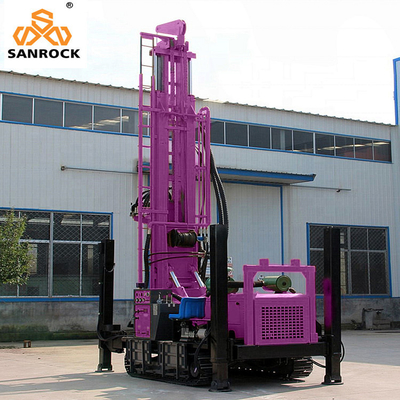 máquina portátil hidráulica del taladro del pozo de agua de la plataforma de perforación del pozo de agua de la correa eslabonada de la profundidad de los 350m