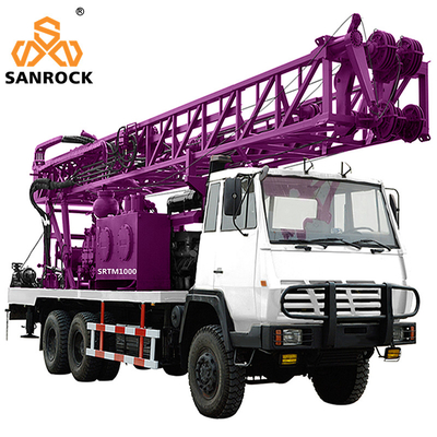 Taladro montado camión Rig With Mud Pump del pozo de agua profunda el 1000m