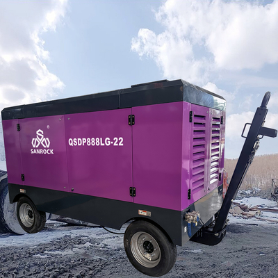 Compresor de aire de tornillo Máquina de energía diesel 194kw Compresor de aire de accionamiento de tornillo Compresor de aire móvil para la venta