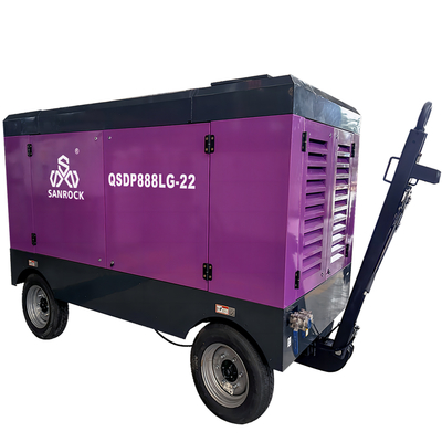 Máquina de compresión de aire de tornillo para motores diesel de minería de alta presión