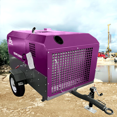 Compresor de aire de tornillo giratorio mini máquina de presión 10bar Minería Compresor de aire de tornillo portátil precio
