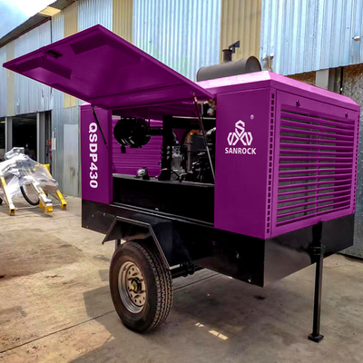 Máquina de compresión de aire de mini tornillo para minería portátil motor diesel compressor de aire de tornillo