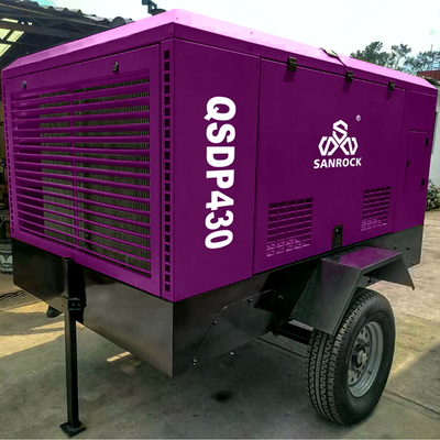 Máquina de compresión de aire de mini tornillo para minería portátil motor diesel compressor de aire de tornillo