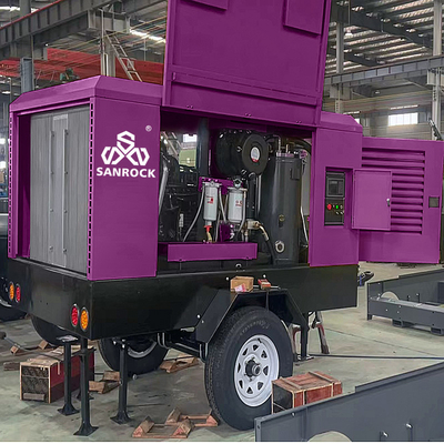 Compresor de aire de tornillo giratorio 93KW Diesel Compresor de aire pequeño Máquina Compresor de aire de tornillo industrial