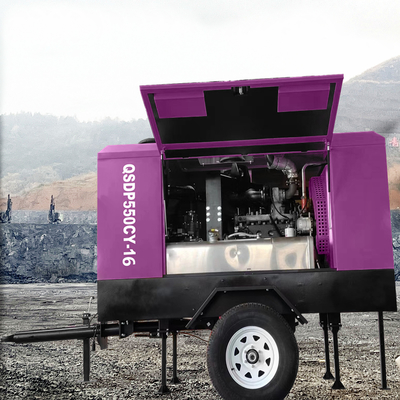 Compresor de aire de tornillo giratorio 93KW Diesel Compresor de aire pequeño Máquina Compresor de aire de tornillo industrial