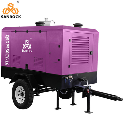 Máquina portátil de compresión de aire de tipo tornillo de alta presión 154KW