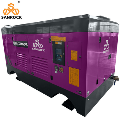 Compresor de aire de tornillo máquina portátil de 194kw motor diésel de minería compressor de aire de tornillo