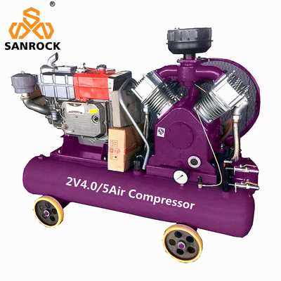 Compresor de aire de pistón industrial Compresor de aire portátil de motor diesel
