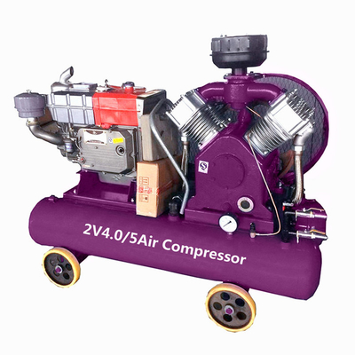 Mini compresor de aire portátil 11KW / 15KW / 18.5KW / 22KW Compresor de aire de pistón impulsado por cinturón de la máquina industrial