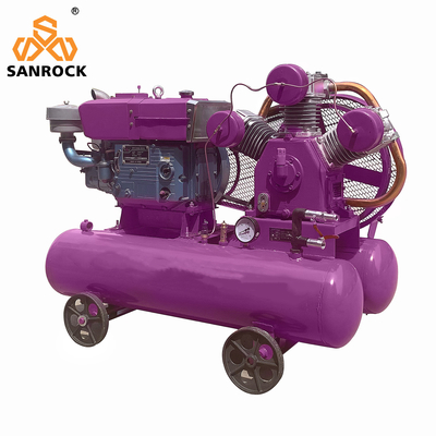 Máquina de compresión de aire recíproca con motor diésel portátil Mini compressor de aire de pistón