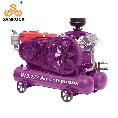 Máquina de compresión de aire recíproca con motor diésel portátil Mini compressor de aire de pistón
