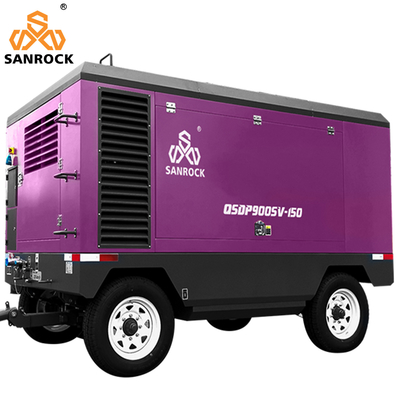 Compresor de aire de tornillo compacto para minería Aire o agua refrigerados 10.3 150 bar psi