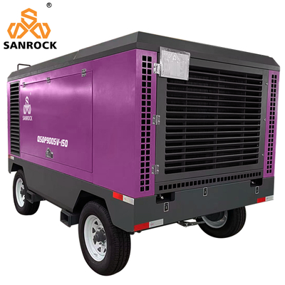 Compresor de aire de tornillo compacto para minería Aire o agua refrigerados 10.3 150 bar psi