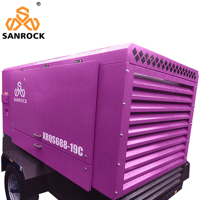 Compresor de aire de tornillo portátil Máquina de minería Motor diesel Compresor de aire de alta presión