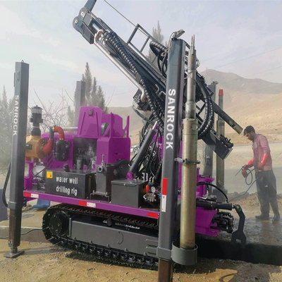 Fuerza de elevación 15T Rastreador de agua de pozo de perforación Rig de perforación hidráulica máquina de perforación con motor Yuchai