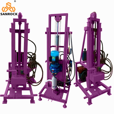 Rig de perforación de pozos de agua con remolque hidráulico para profundidad de perforación de 120 m y capacidad de 200 KG