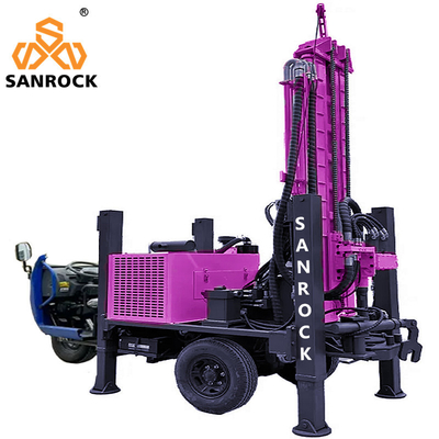 4700 KG Rig de perforación hidráulica de pozos de agua impulsado por motor diesel