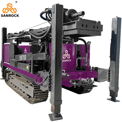 Máquina de perforación de pozos de agua profunda de 700 m Máquina de perforación de pozos hidráulica Motor portátil