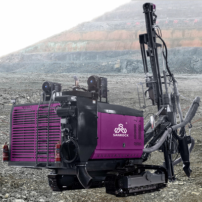 Explotación de roca de explosión de agujero de perforación de la plataforma de perforación de la potencia 194kw Crawler DTH máquina de perforación de la plataforma de perforación hidráulica