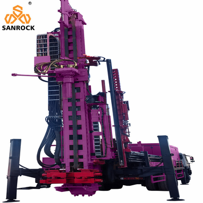 Rig de perforación montada en camión con bomba de barro y agua máquina de perforación de pozos de circulación inversa Rig de perforación