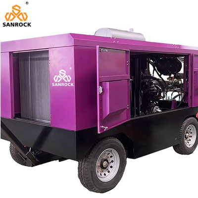 Compresor de aire de tornillo portátil Potencia de la máquina 194kw Compresor de aire de tornillo de minería Compresor de aire diesel