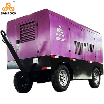 Compresor de aire de tornillo portátil Potencia de la máquina 194kw Compresor de aire de tornillo de minería Compresor de aire diesel