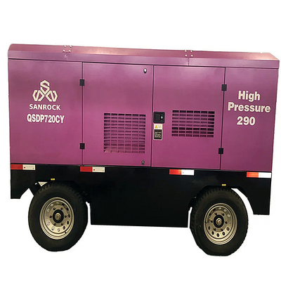 Compresor de aire de tornillo portátil Potencia de la máquina 194kw Compresor de aire de tornillo de minería Compresor de aire diesel
