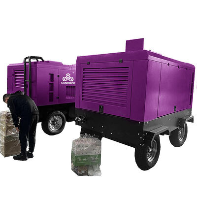 Compresor de aire de tornillo 2 ruedas Compresor de aire de alta presión Máquina Compresor de aire pequeño