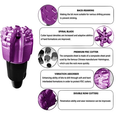 Broca de diamante PDC personalizada para perforación petrolera, broca PDC resistente al desgaste