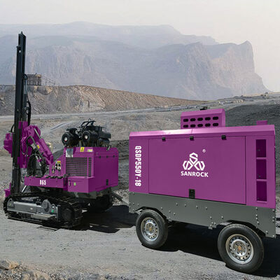 La fuerza de elevación de la plataforma de perforación de martillo hidráulica DTH 25KN Máquina de perforación de minería