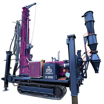 Rig de perforación de circulación inversa con 132KW de potencia diesel para 500m de profundidad de perforación y control hidráulico