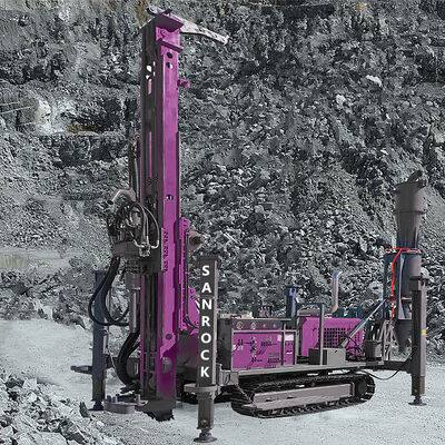 Rig de perforación de circulación inversa con 132KW de potencia diesel para 500m de profundidad de perforación y control hidráulico