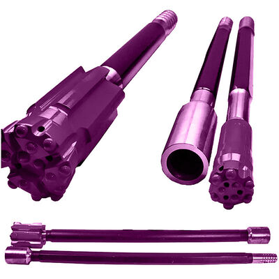 Perforación de la barra de extensión R32 T38 herramienta de perforación de roca de hilos tubo de perforación de acero de alto manganeso