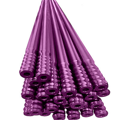 Varilla de acero roscada T38/T45/T51 para herramientas de perforación de rocas, alto rendimiento, varilla de perforación con martillo superior