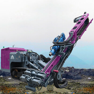 Rig de perforación DTH rotativo de 360 ° con profundidad de perforación máxima de 150 m y control hidráulico para agujeros de explosión de roca dura
