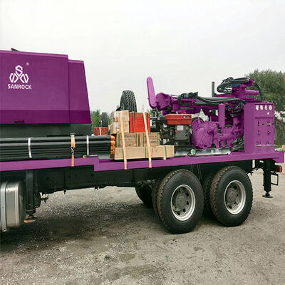 Fast Rotating Water Well Drilling Equipment With Compressor Remote Area Portable Water Well Drill Rig