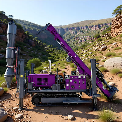 Rig de perforación de circulación inversa con 132KW de potencia diesel para 500m de profundidad de perforación y control hidráulico