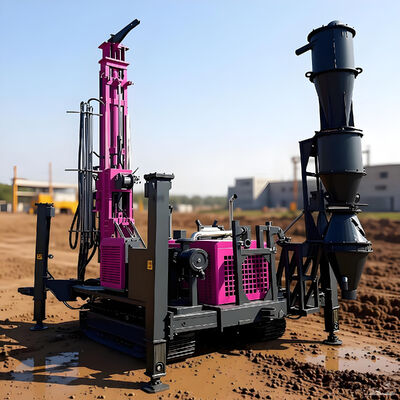 Perforadora hidráulica de la correa eslabonada de la plataforma de perforación de la base del poder 132KW de la plataforma de perforación de circulación inversa