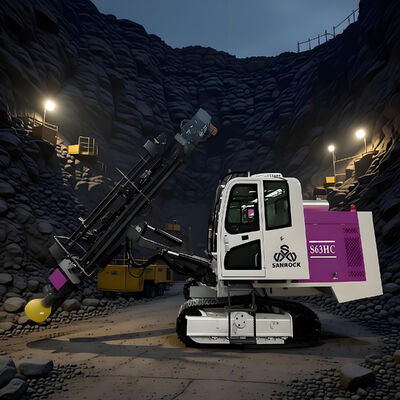 Diseño de cabina compacta Rig de perforación de rastreador de alta velocidad máquina de perforación de agujeros de explosión Minería Rig de perforación DTH